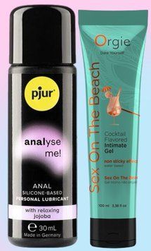 Набор лубрикантов pjur analyse me! Relaxing jojoba silicone 30 мл + ORGIE S*X ON THE BEACH, 100 мл LB592 фото