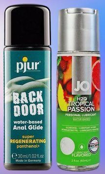 Набор лубрикантов pjur backdoor Regenerating 30 мл + System JO H2O Tropical Passion (60 мл) LB521 фото
