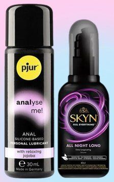 Набор лубрикантов pjur analyse me! Relaxing jojoba silicone 30 мл + SKYN ALL NIGHT LONG, 80 мл LB567 фото