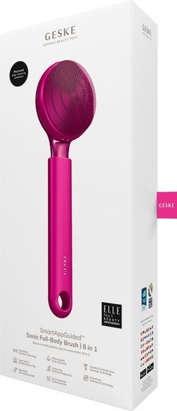 Ультразвуковая щетка для всего тела GESKE Sonic Full-Body Brush&Intensive Exfoliator 8в1 magenta HB0377 фото