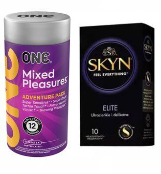 Набір : SKYN Elite &ndash; 10 шт та ONE Mixed Pleasures 12 шт SOS618 фото