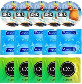 Набор 15 шт ONE Island Punch + Pasante Cooling + EXS Glow in the Dark SOS7146 фото