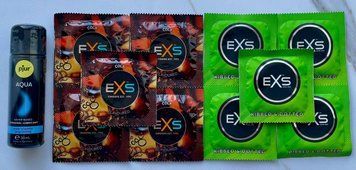 Набор EXS Crazy Cola 5шт + EXS Extreme 5шт + Лубрикант pjur Aqua 30 мл SOS3541 фото