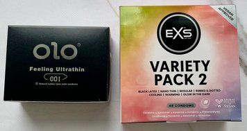 Комплект резинок OLO Feeling Ultrathin 001 10 шт - EXS Variety pack 2,  48 шт SOS3191 фото