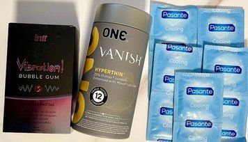 Набір 22 шт ONE Vanish + Pasante Cooling + Рідкий вібратор Intt Vibration Bubble Gum (15 мл) SOS1531 фото