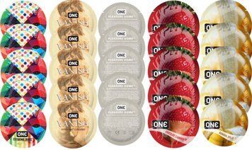 Набор с 25 шт One Extreme ribs + ONE 𝐕𝐀𝐍𝐈𝐒𝐇 + ONE Pleasure Dome + ONE Chocolate Strawberry + ONE Banana Split SOS8251 фото