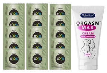 Комплект EXS Snug Fit 15 шт + Orgasm Max Cream for Women, 50 мл SOS14924 фото
