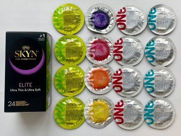 Комплект 40 штук SKYN Elite + ONE Color Sensations, Extreme Ribs, Pleasure plus, Glowing Pleasures SOS2231 фото