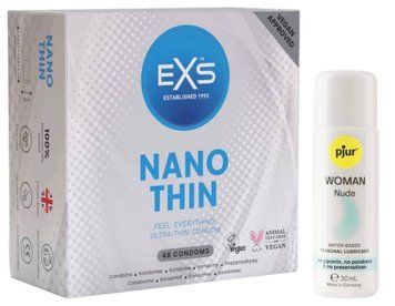 Набір EXS NANO Thin (48 шт) + pjur Woman Nude 30 мл SOS13549 фото