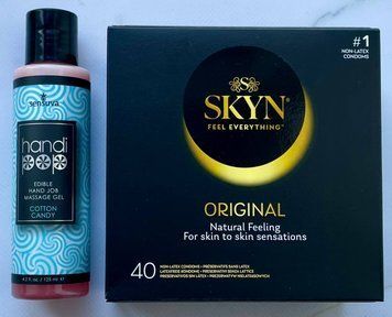 Комплект SKYN Original 40 шт - Лубрикант Sensuva Handipop Cotton Candy (125 мл)  SOS3391 фото