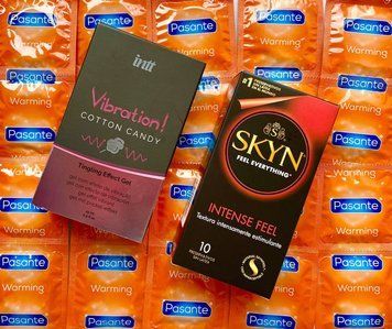 Комплект 22 шт SKYN Intense Feel - Pasante Warming + Intt Vibration Cotton Candy (15 мл) SOS1581 фото