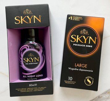 Набор Skyn Large 10 шт + Лубрикант Skyn All Night Long 80 мл  SOS2081 фото