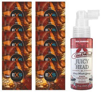 EXS CRAZY COLA 10 шт + Doc Johnson &ndash; Juicy Head White Chocolate and Berries (59 мл) SOS14091 фото