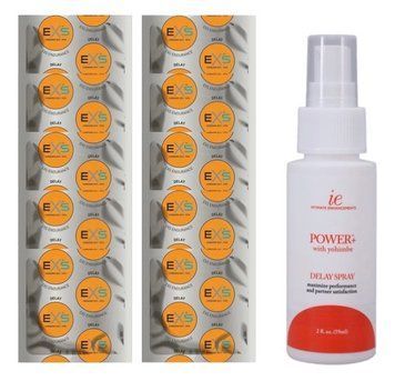 Комплект: EXS Delay 10 шт + Пролонгатор Doc Johnson Power+ with Yohimbe Delay Spray For Men (59 мл) SOS11014 фото