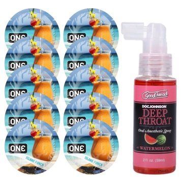 Комплект ONE Island Punch 10 шт + Doc Johnson &ndash; Watermelon, 59 мл SOS13841 фото
