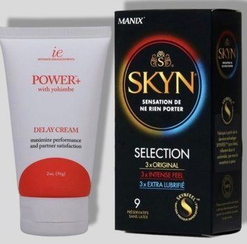 skyn Selection 9 шт + Пролонгатор Doc Johnson Power Delay Cream 56 г sos4963 фото