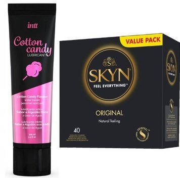 SKYN ORIGINAL 40 шт та Лубрикант Intt Cotton Candy 100 мл SOS255 фото
