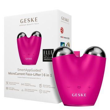 Микротоковый подтягиватель лица GESKE MicroCurrent Face-Lifter 6в1 magenta HB0131 фото