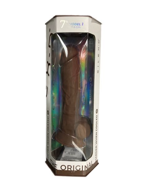 Фаллоимитатор SilexD Johnny Brown (MODEL 1 size 7in), двухслойный, силикон +Silexpan, диаметр 3,5 см SO5021 фото