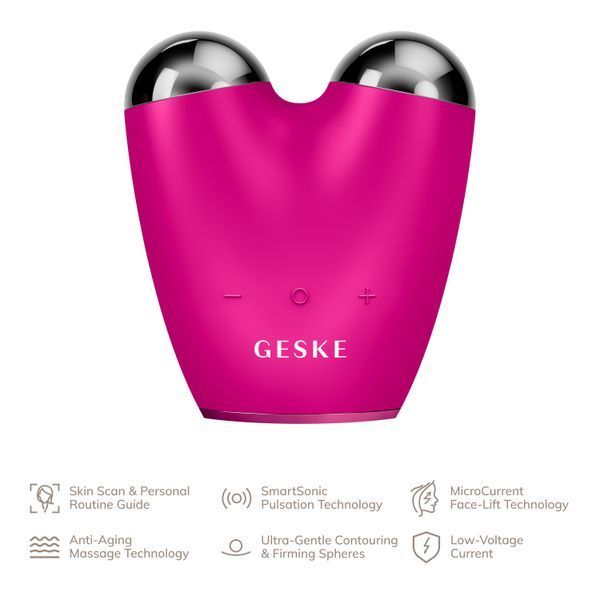 Микротоковый подтягиватель лица GESKE MicroCurrent Face-Lifter 6в1 magenta HB0131 фото