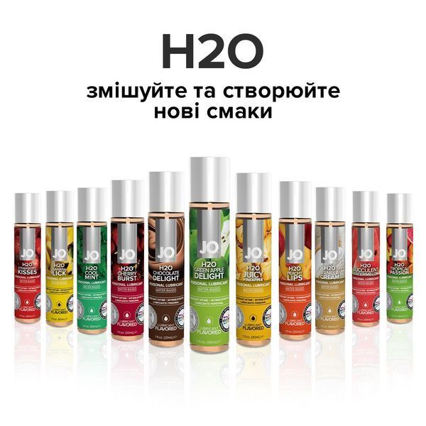 Змазка на водній основі System JO H2O &mdash; Green Apple (30 мл) без цукру, рослинний гліцерин SO1481 фото