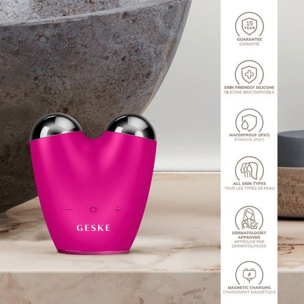 Микротоковый подтягиватель лица GESKE MicroCurrent Face-Lifter 6в1 magenta HB0131 фото