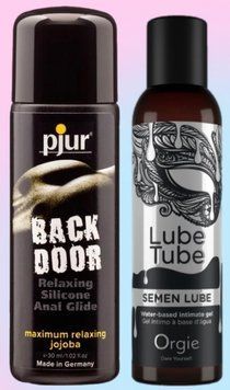 Набор лубрикантов pjur backdoor anal Relaxing jojoba silicone 30 мл + SEMEN LUBE intimate gel, 150 мл Orgie LB884 фото