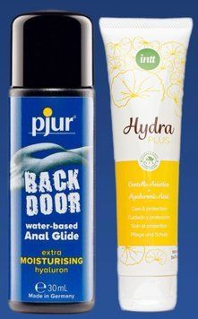 Набор лубрикантов pjur backdoor Comfort water glide 30 мл + Intt Hydra Plus (100 мл) LB323 фото
