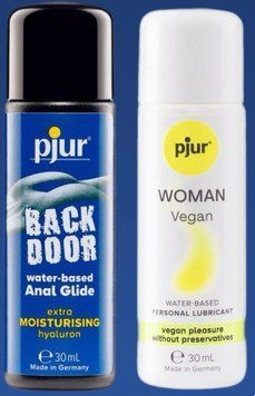 Набор лубрикантов pjur backdoor Comfort water glide 30 мл + pjur Woman Vegan 30 мл LB205 фото