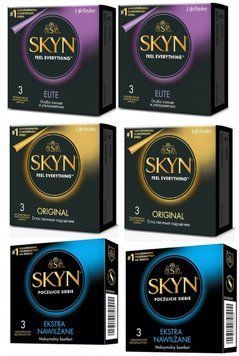 Набор: Skyn ​​Elite 6шт. + Skyn ​​Original 6 шт. + Skyn ​​Extra Lube 6 шт. SOS11847 фото