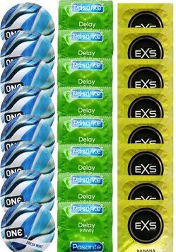 Набір 24 шт ONE Fresh Mint + Delay Infinity + EXS Banana SOS7495 фото