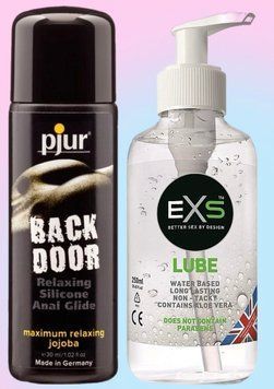 Набор лубрикантов pjur backdoor anal Relaxing jojoba silicone 30 мл + Лубрикант EXS Aloe 250 мл (прозрачный) LB843 фото