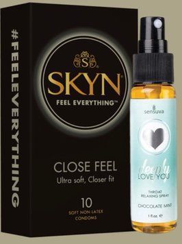 Набір SKYN Close Feel пачка 10 штук + Спрей для мінету Sensuva Deeply Love You Chocolate Mint (29 мл) SOS5014 фото