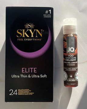 Набір SKYN Elite 24шт +  Змазка System JO H2O &mdash; Chocolate Delight (30 мл) SOS2132 фото