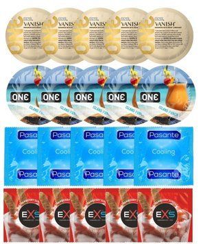 Набір 20 шт ONE 𝐕𝐀𝐍𝐈𝐒𝐇 𝐇𝐲𝐩𝐞𝐫𝐭𝐡𝐢𝐧 + ONE Island Punch + Pasante Cooling + EXS STRAWBERRY SUNDAE SOS7247 фото