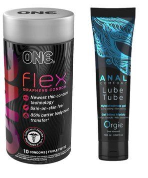ONE Flex 10 шт. + Гибридний  лубрикант ANAL COMFORT, 100 мл ORGIE  SOS6420 фото