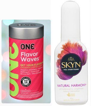 Комплект ONE Flavor Waves 12 шт + Лубрикант SKYN NATURAL HARMONY, 80 мл SOS1832 фото