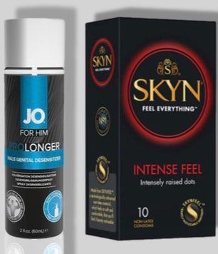 SKYN Intense Feel 10 шт + Пролонгатор System JO Prolonger Spray with Benzocaine (60 мл) SOS5639 фото