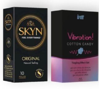 SKYN Original 10 шт + Intt Vibration Cotton Candy (15 мл) SOS6813 фото