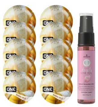Комплект ONE BananaSplit 10 шт + Sensuva Deeply Love You Cotton Candy (29 мл) SOS13741 фото