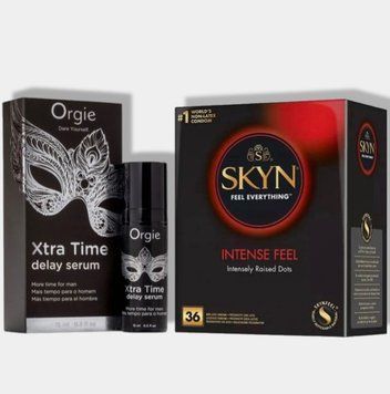SKYN Intense Feel 36 шт + Пролонгатор Orgie Xtra Time Delay Serum, 15 мл SOS5789 фото