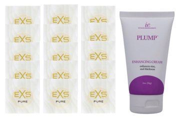 Комплект EXS Pure15 шт + Doc Johnson Plump - Enhancing Cream For Men, 56 г SOS14856 фото