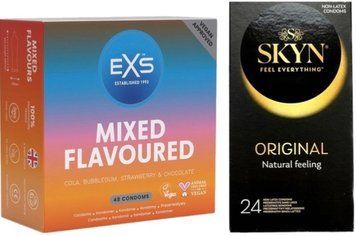 Набір з SKYN ORIGINAL 24 ШТ. + EXS Mixed Flavoured 48 шт SOS7926 фото