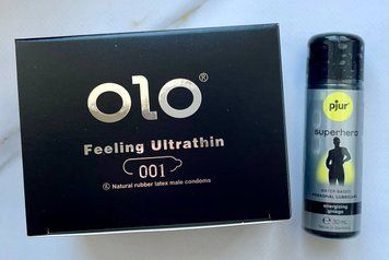 Набор OLO Feeling Ultrathin 001+ Стимулирующая смазка pjur Superhero glide 30 мл SOS1982 фото