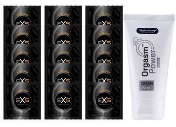 Комплект EXS Black Latex 15 шт + Swiss Navy Max Size Gel (10 мл) SOS14609 фото