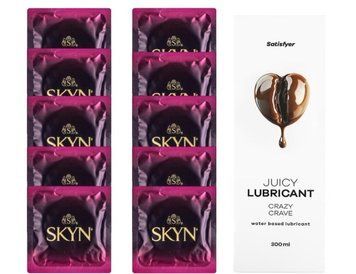 Комплект SKYN CHERRY 10 шт. + Лубрикант Satisfyer Juicy Lubricant Crazy Crave 300 мл SOS12598 фото