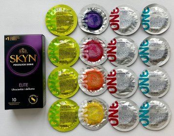 Комплект 26 штук SKYN Elite + ONE Color Sensations, Extreme Ribs, Pleasure plus, Glowing Pleasures SOS2232 фото
