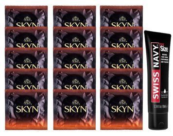 Комплект Skyn Warming 15 шт + Swiss Navy Max Size Gel (10 мл) SOS14468 фото