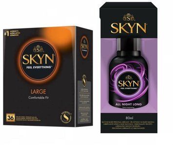 Набір SKYN Large 36 шт та Лубрикант Skyn All Night Long 80 мл SK120 фото