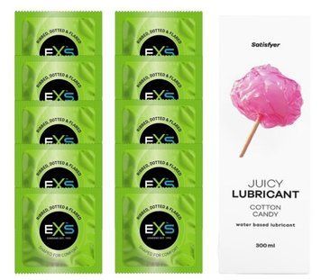 Комплект: EXS EXTREME 10 шт. + Лубрикант Satisfyer Cotton Candy 300 мл SOS11506 фото